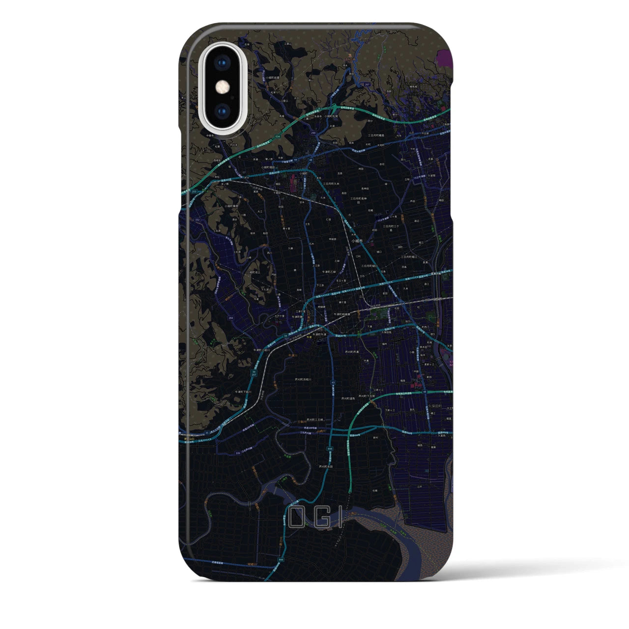 【小城(佐賀県)】地図柄iPhoneケース(バックカバータイプ)
