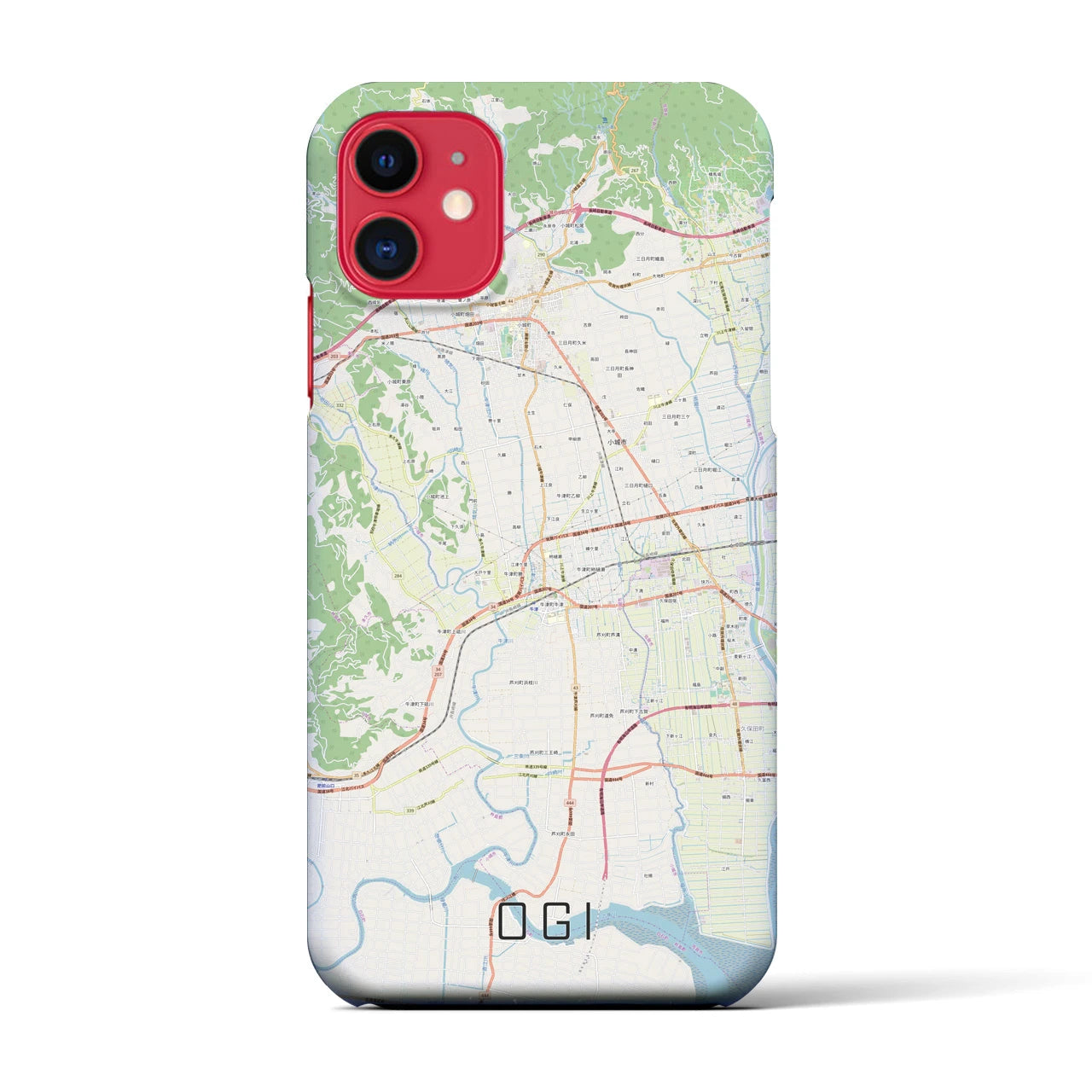 【小城(佐賀県)】地図柄iPhoneケース(バックカバータイプ)