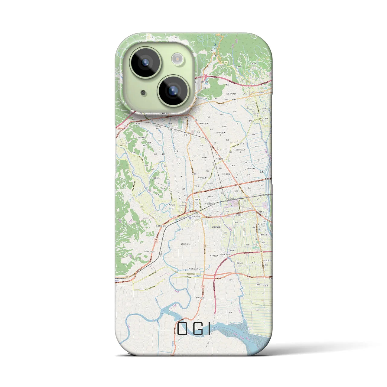 【小城(佐賀県)】地図柄iPhoneケース(バックカバータイプ)
