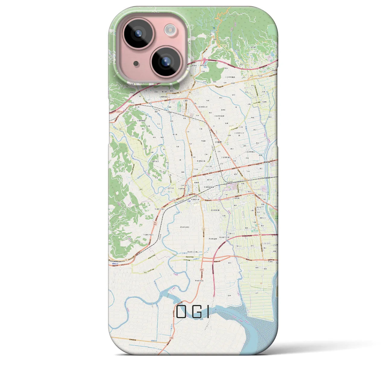 【小城(佐賀県)】地図柄iPhoneケース(バックカバータイプ)