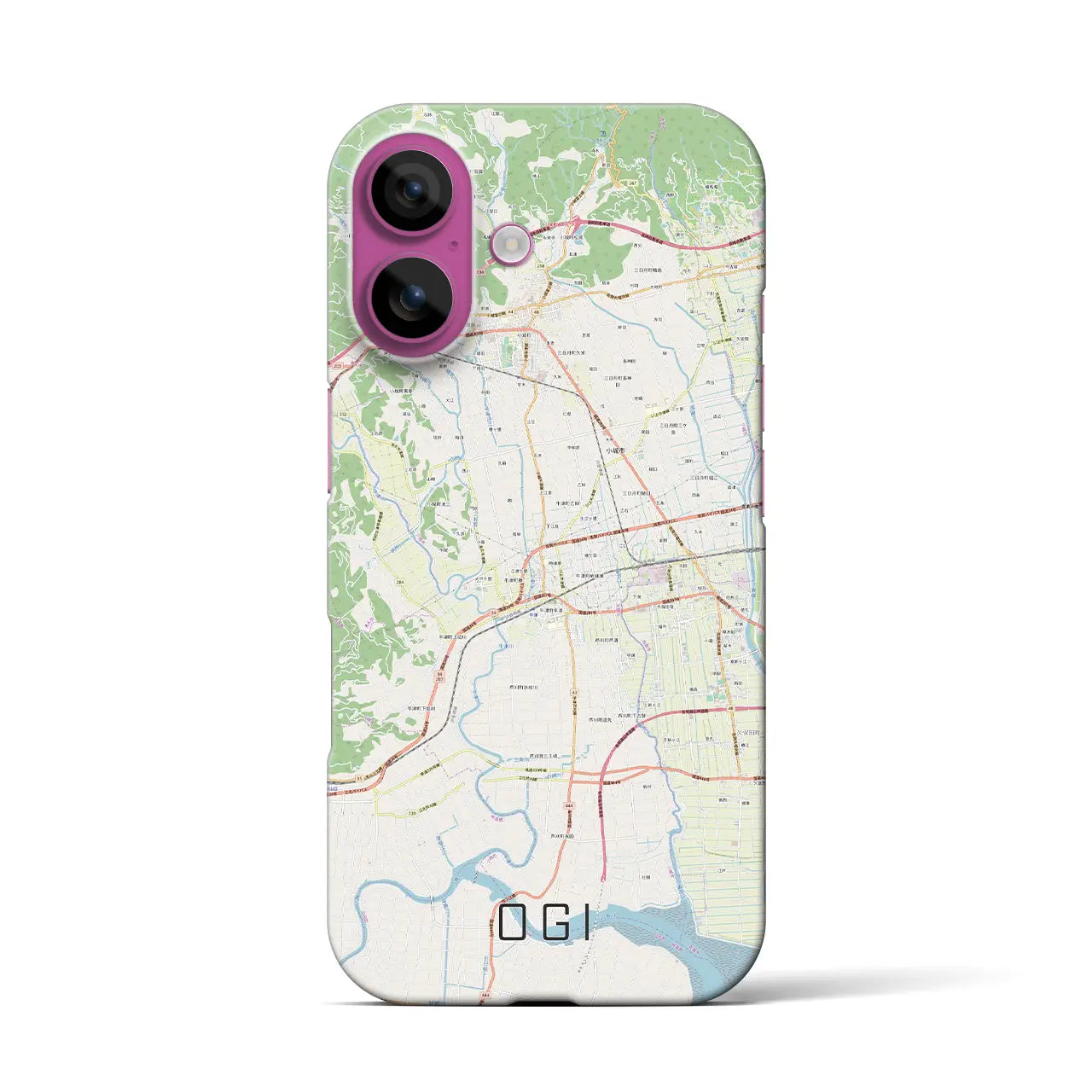【小城(佐賀県)】地図柄iPhoneケース(バックカバータイプ)