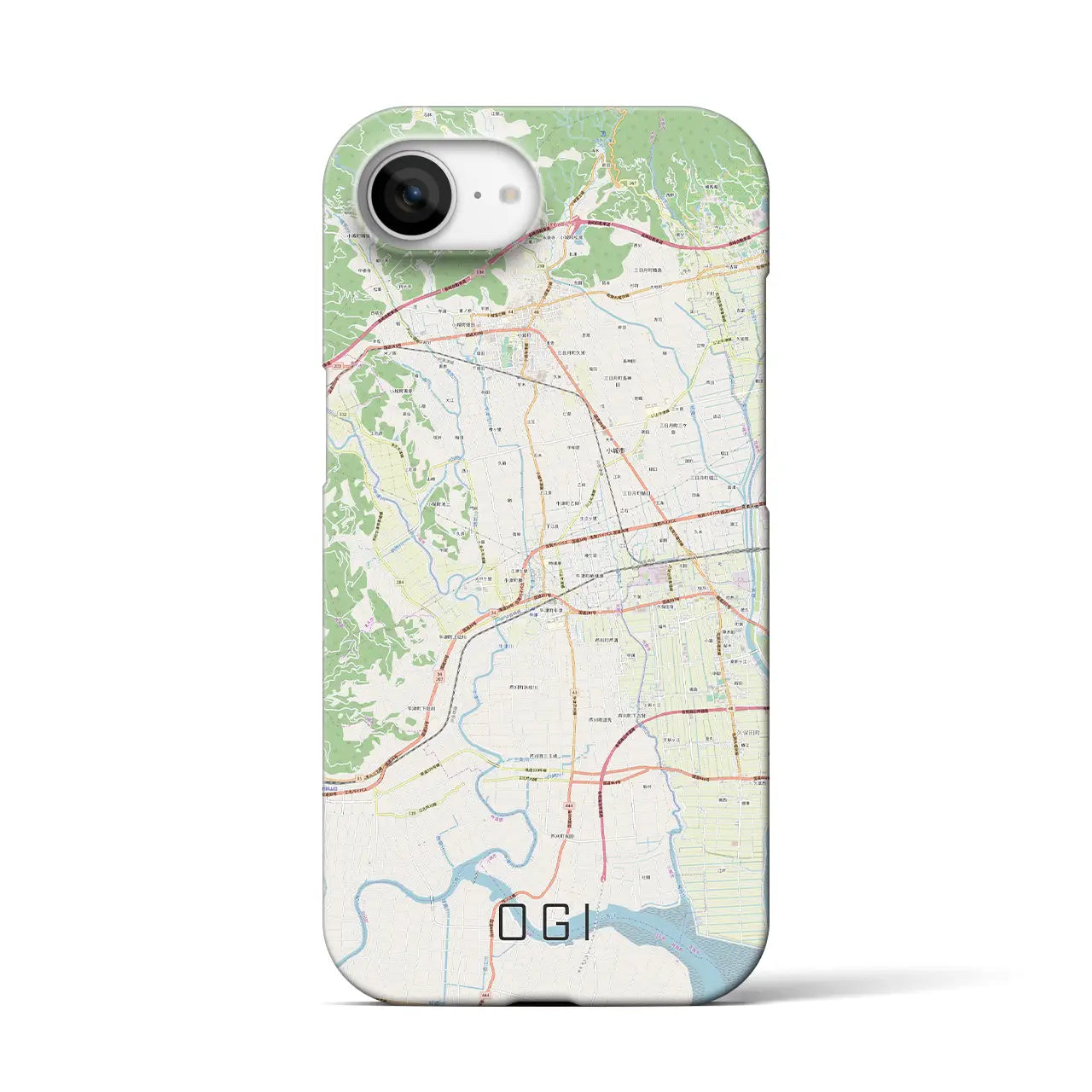 【小城(佐賀県)】地図柄iPhoneケース(バックカバータイプ)