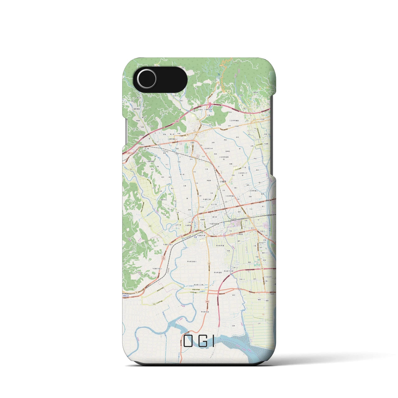 【小城(佐賀県)】地図柄iPhoneケース(バックカバータイプ)