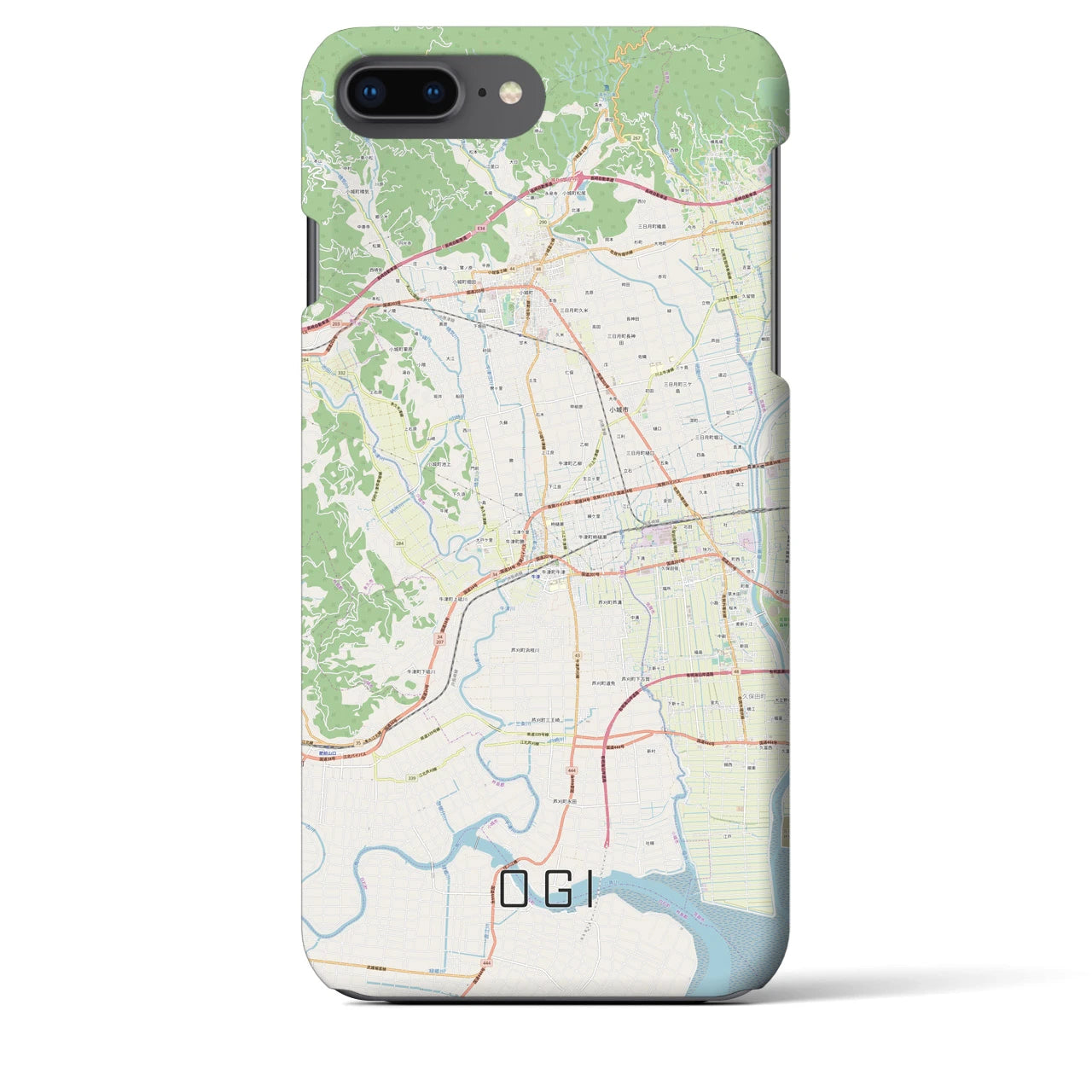 【小城(佐賀県)】地図柄iPhoneケース(バックカバータイプ)