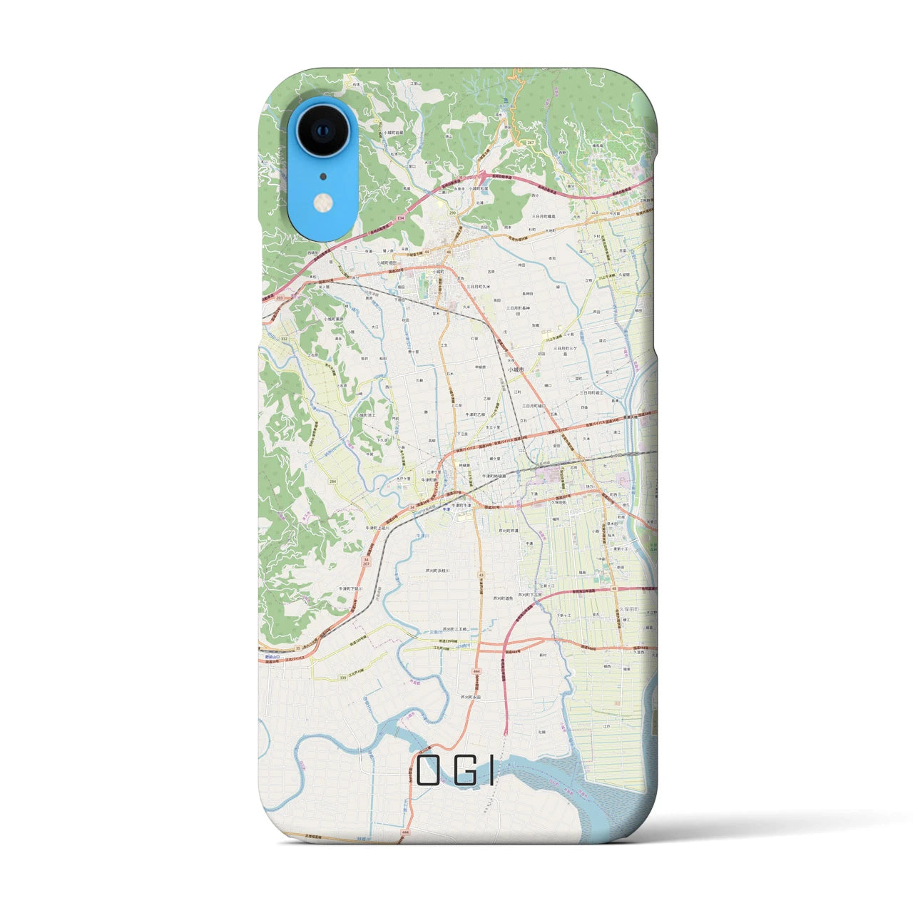 【小城(佐賀県)】地図柄iPhoneケース(バックカバータイプ)