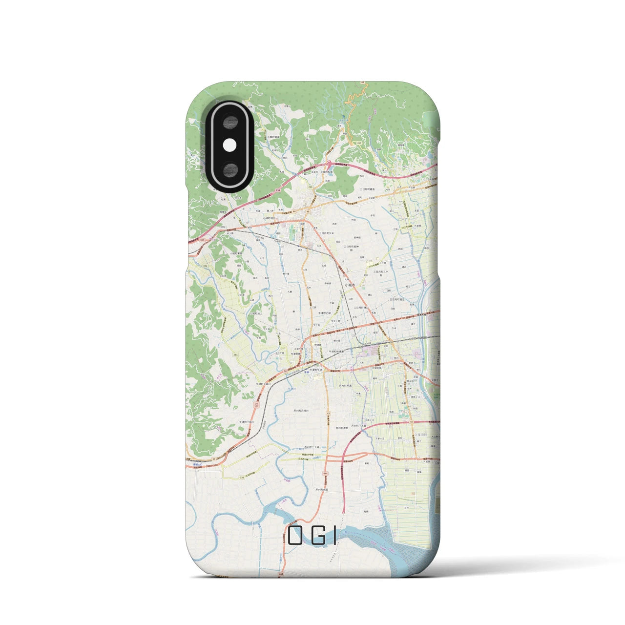 【小城(佐賀県)】地図柄iPhoneケース(バックカバータイプ)