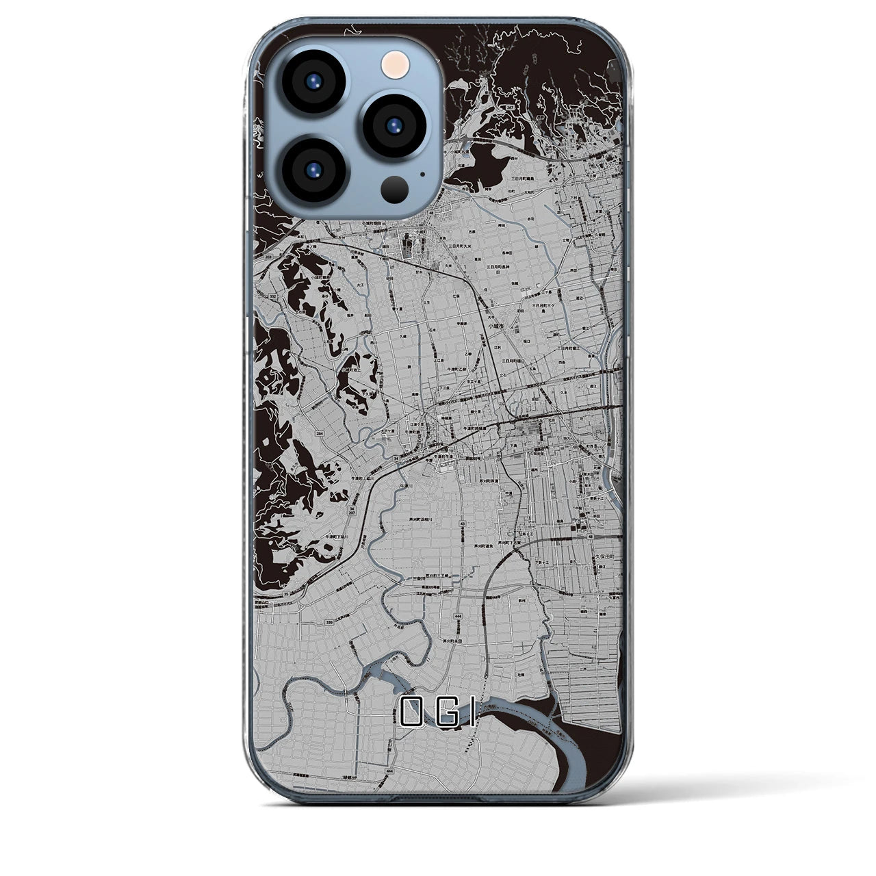 【小城(佐賀県)】地図柄iPhoneケース(クリアタイプ)