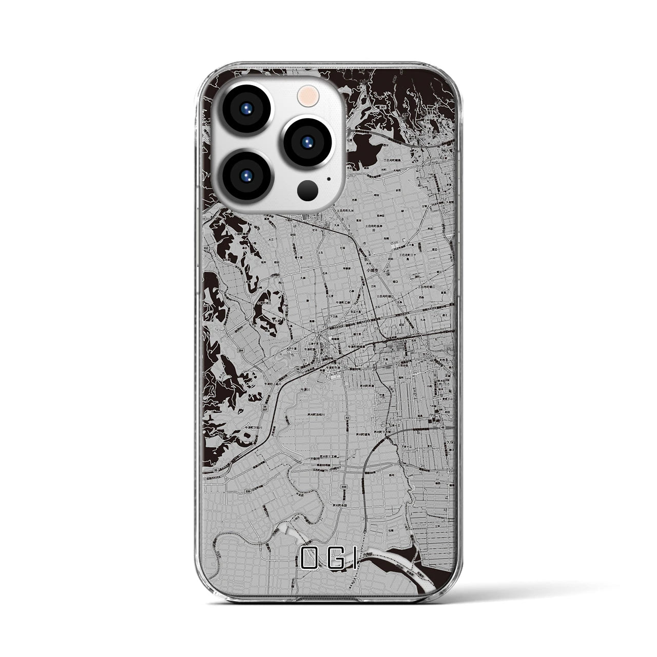 【小城(佐賀県)】地図柄iPhoneケース(クリアタイプ)