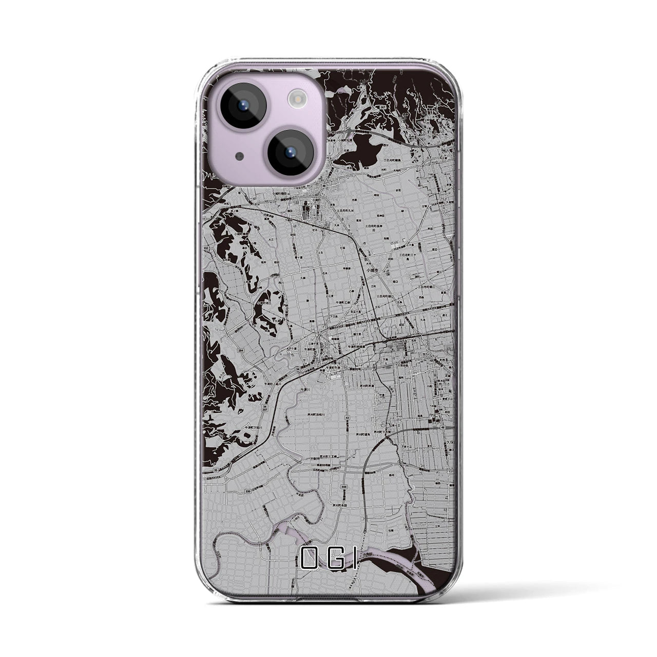【小城(佐賀県)】地図柄iPhoneケース(クリアタイプ)