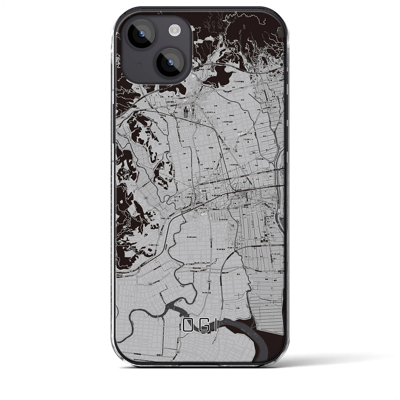 【小城(佐賀県)】地図柄iPhoneケース(クリアタイプ)