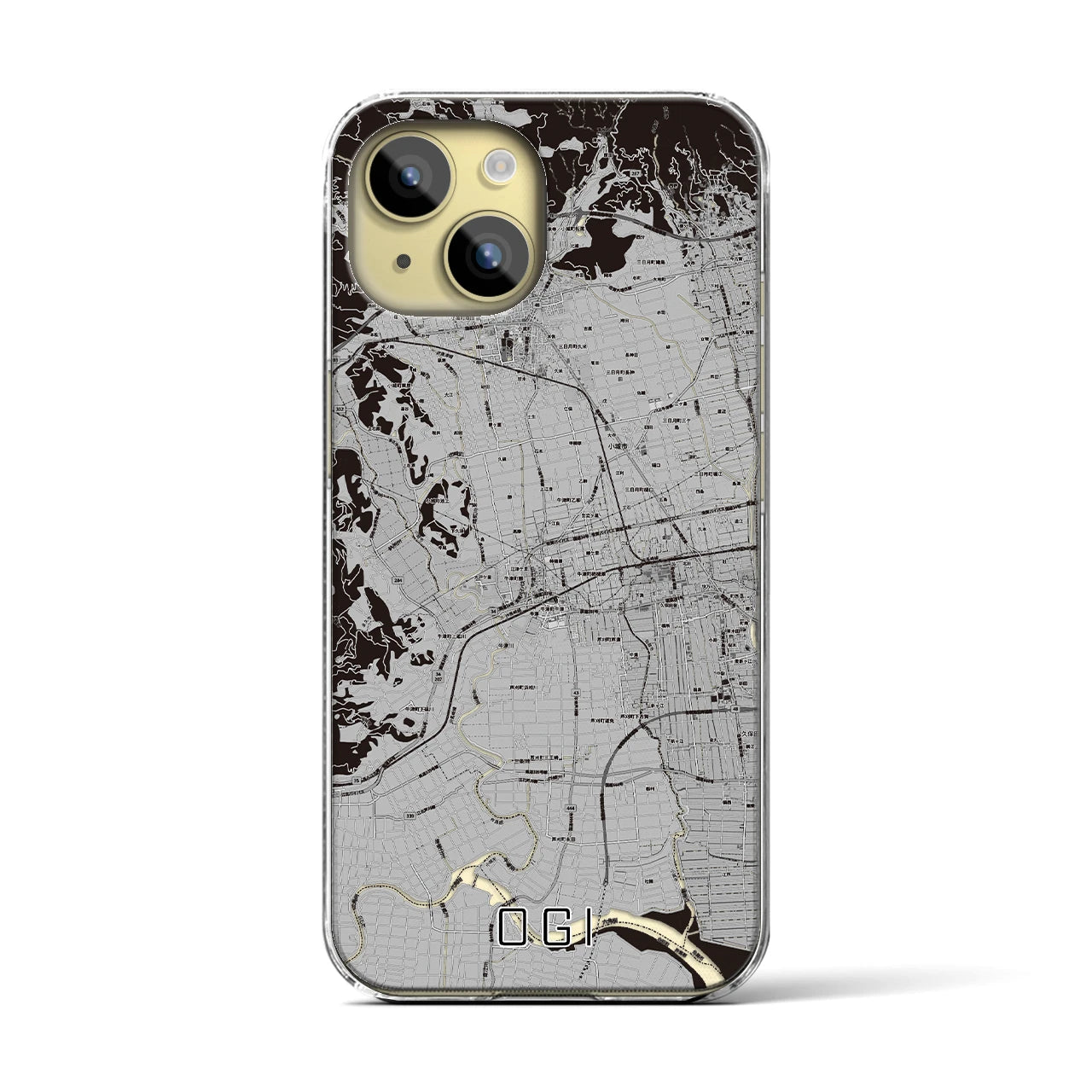 【小城(佐賀県)】地図柄iPhoneケース(クリアタイプ)