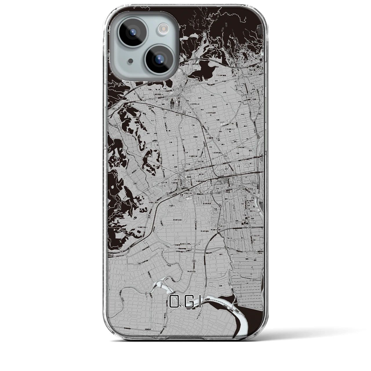 【小城(佐賀県)】地図柄iPhoneケース(クリアタイプ)