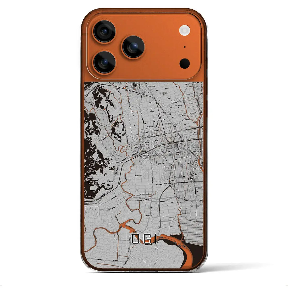 【小城(佐賀県)】地図柄iPhoneケース(クリアタイプ)