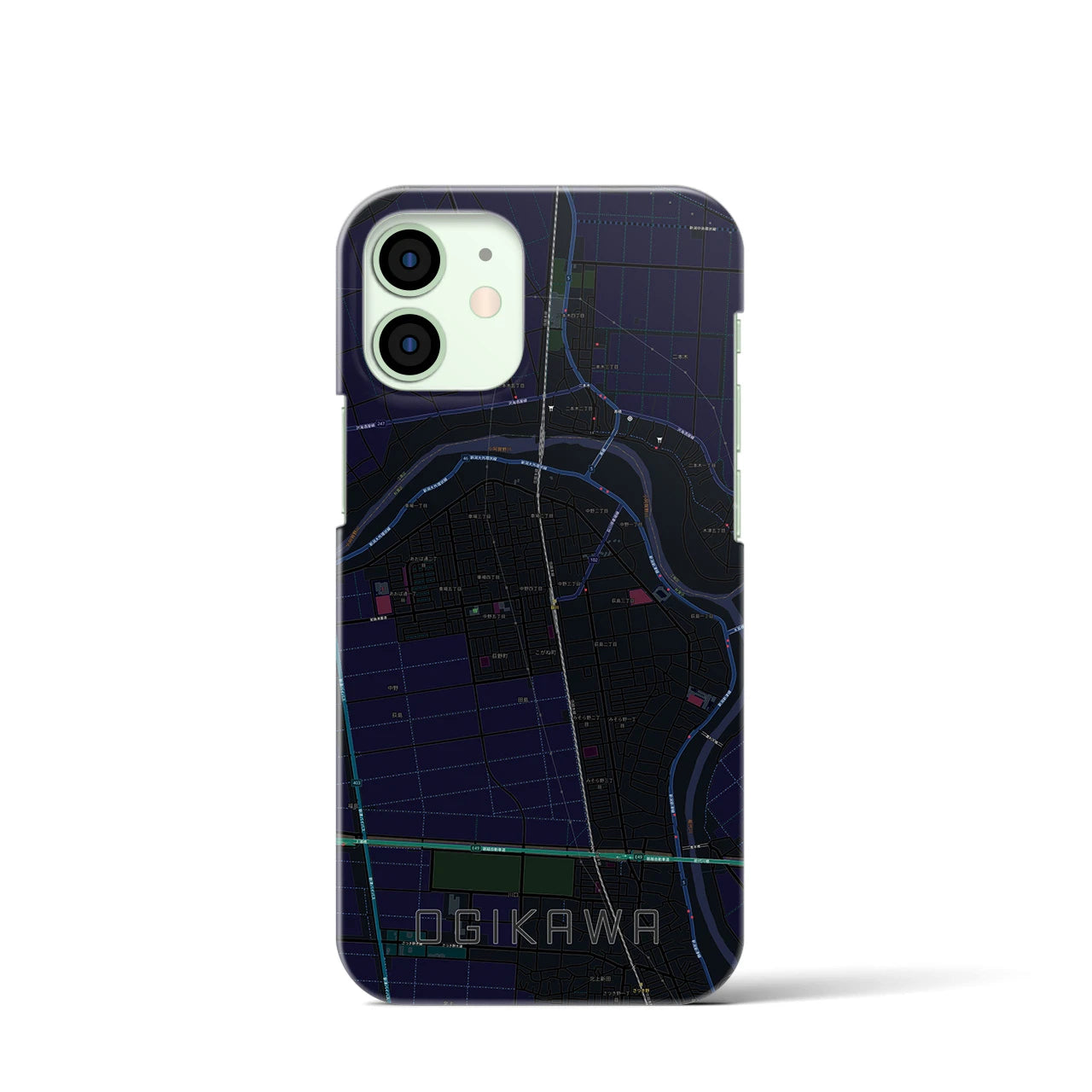 【荻川(新潟県)】地図柄iPhoneケース(バックカバータイプ)