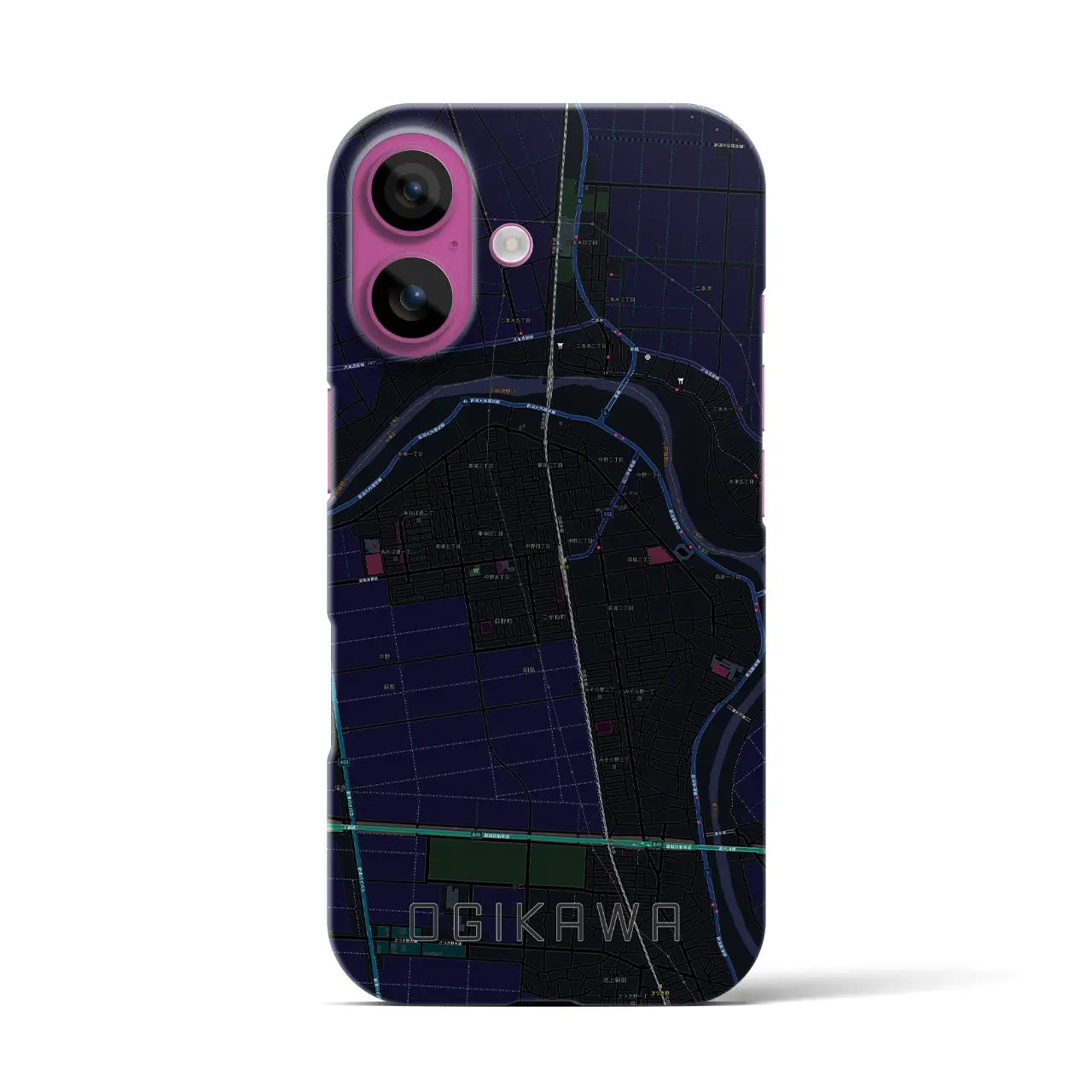 【荻川(新潟県)】地図柄iPhoneケース(バックカバータイプ)