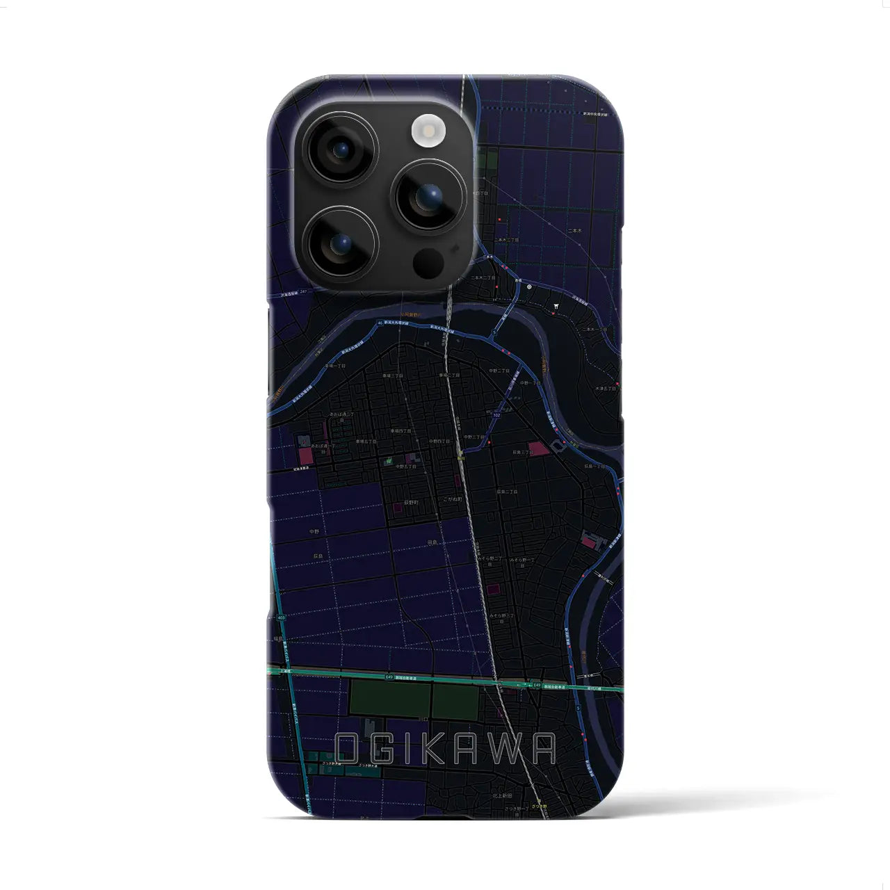 【荻川(新潟県)】地図柄iPhoneケース(バックカバータイプ)