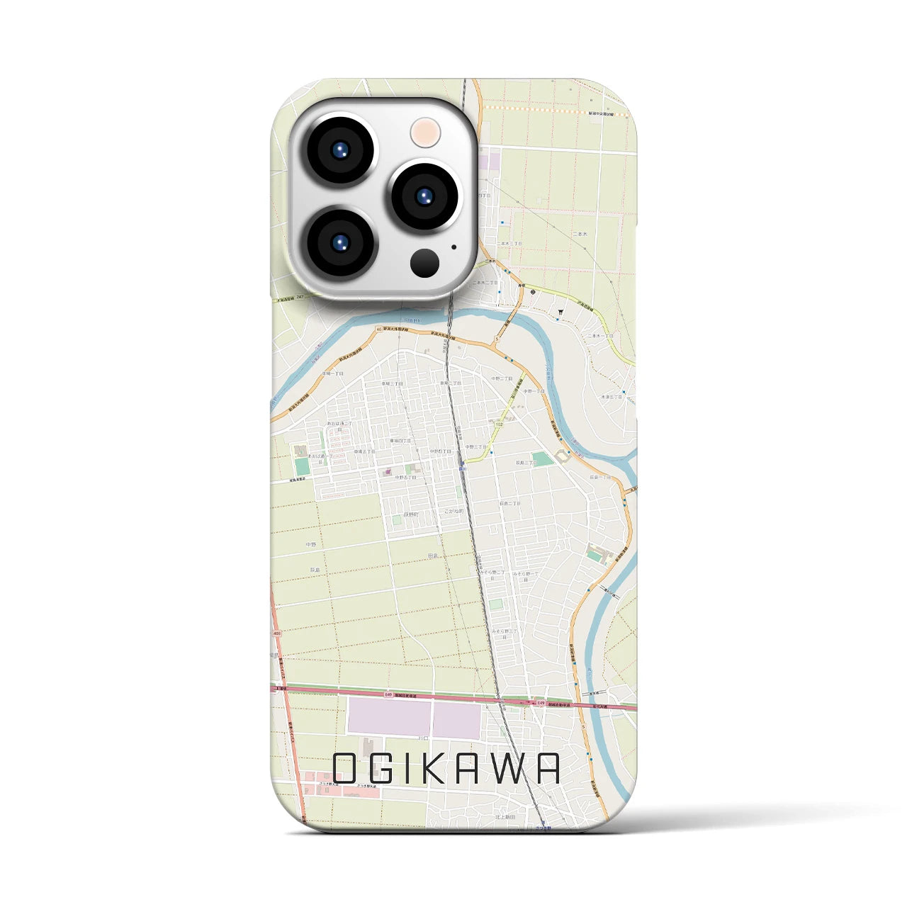 【荻川(新潟県)】地図柄iPhoneケース(バックカバータイプ)