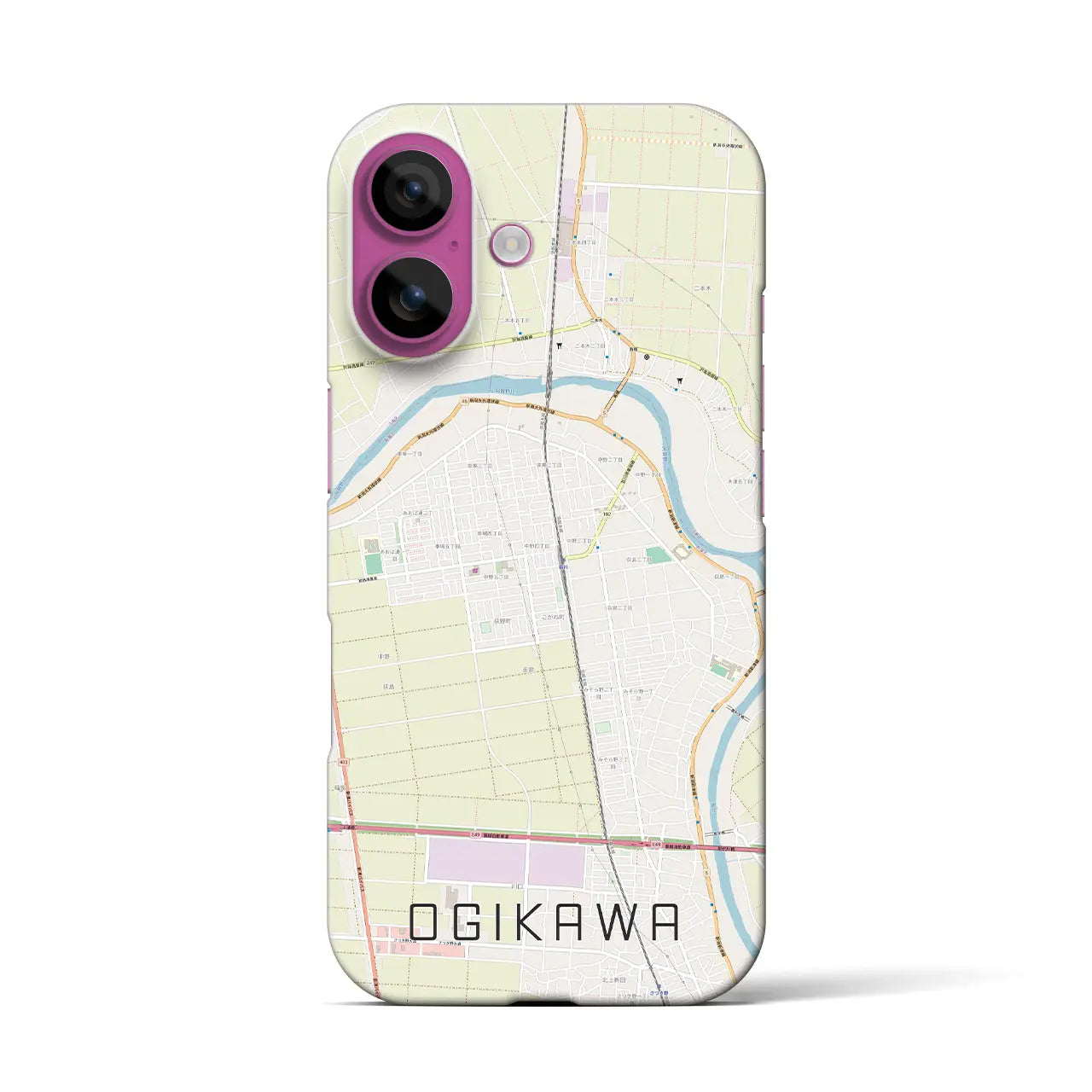 【荻川(新潟県)】地図柄iPhoneケース(バックカバータイプ)
