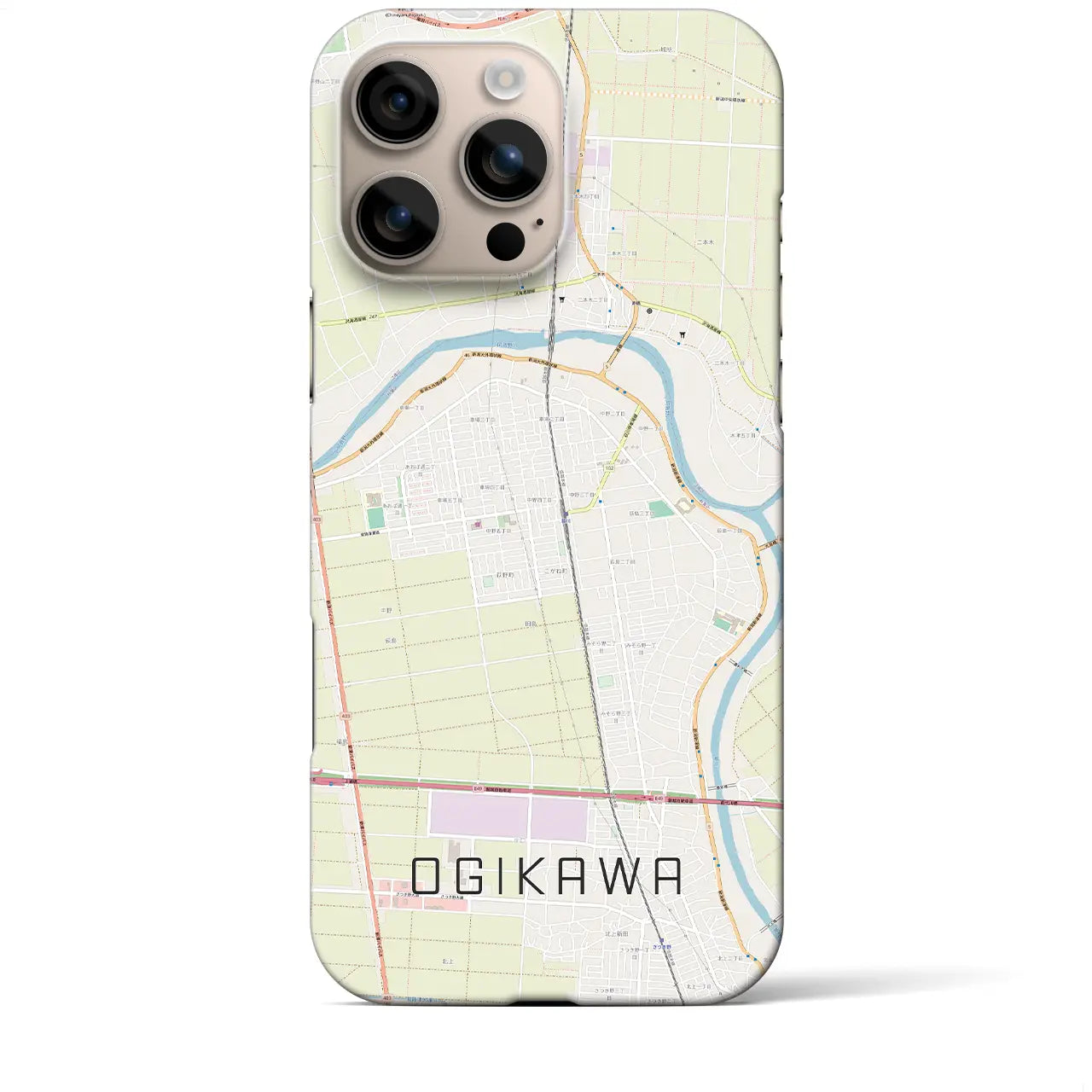 【荻川(新潟県)】地図柄iPhoneケース(バックカバータイプ)