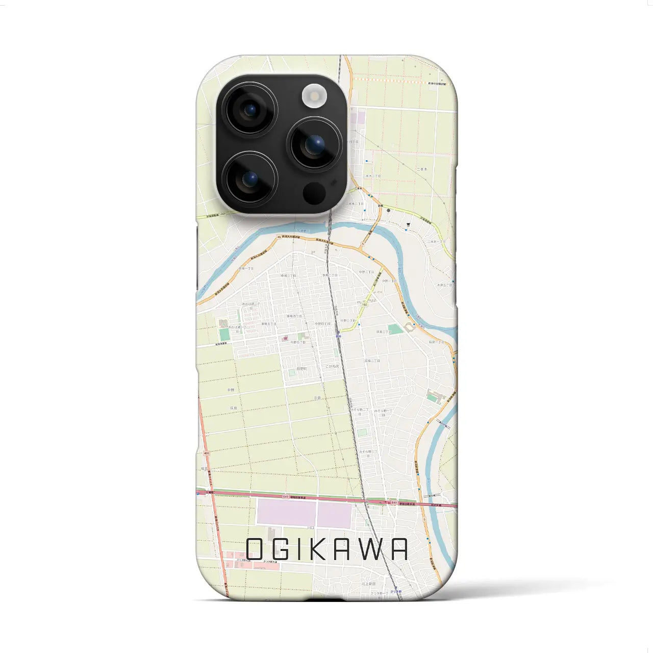 【荻川(新潟県)】地図柄iPhoneケース(バックカバータイプ)