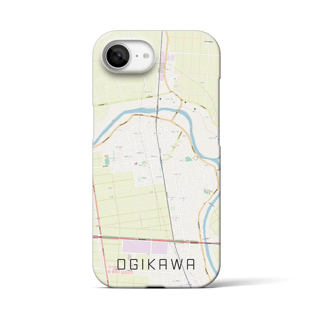 【荻川(新潟県)】地図柄iPhoneケース(バックカバータイプ)