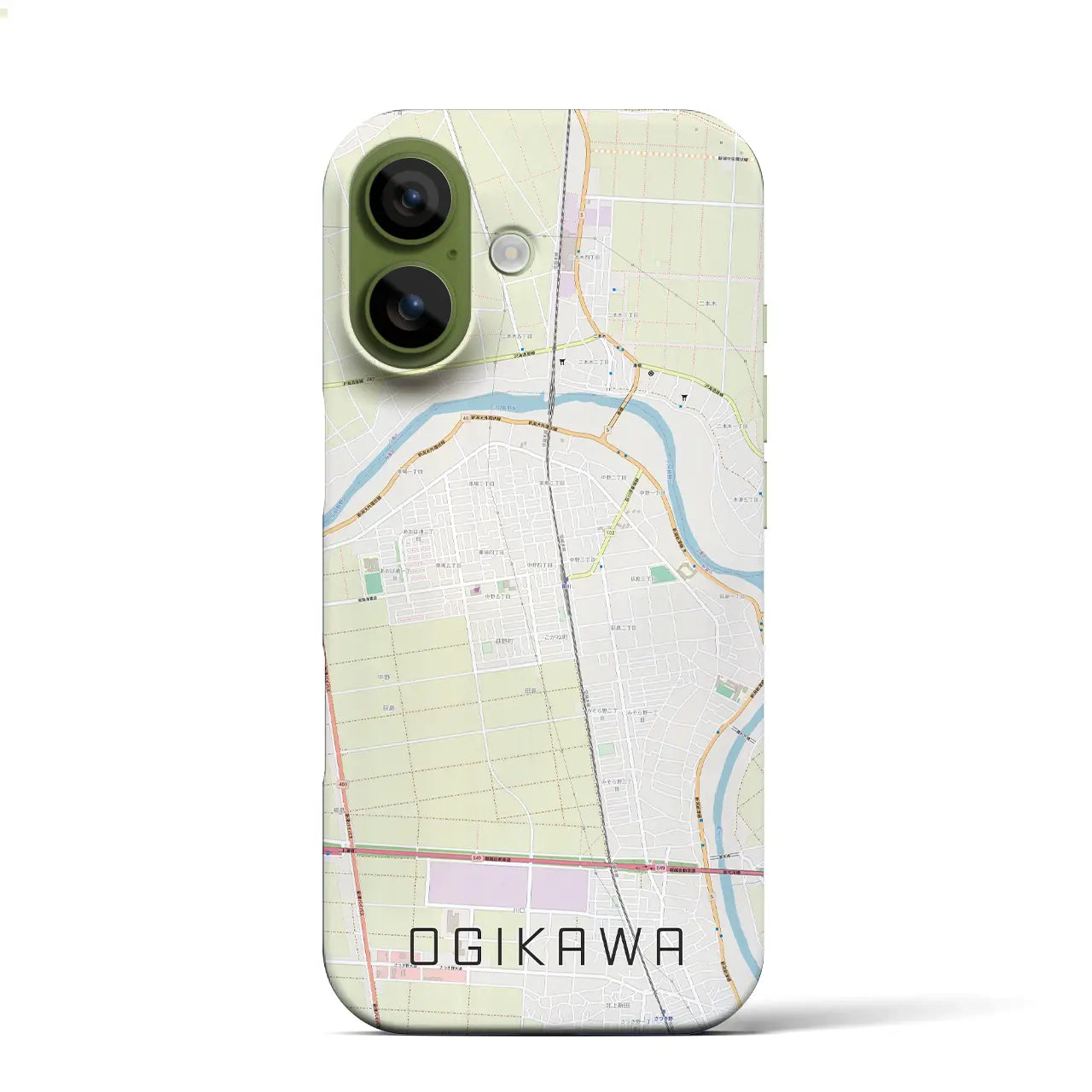 【荻川(新潟県)】地図柄iPhoneケース(バックカバータイプ)