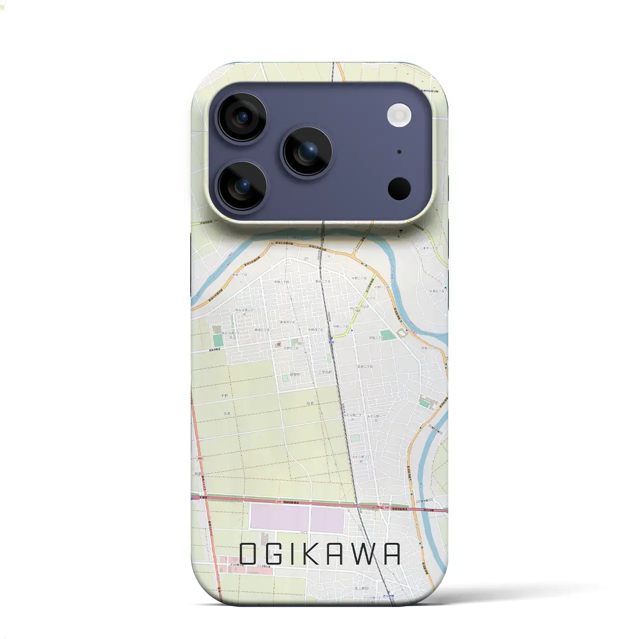 【荻川(新潟県)】地図柄iPhoneケース(バックカバータイプ)