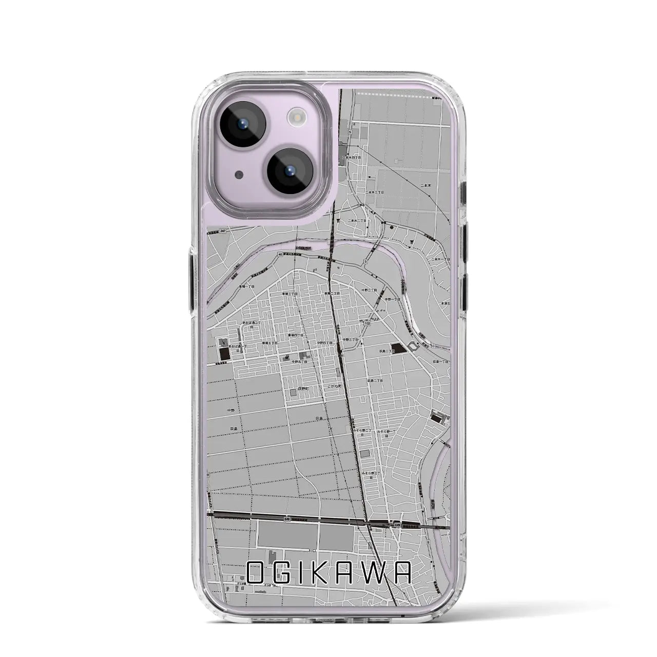 【荻川(新潟県)】地図柄iPhoneケース(MagSafeタイプ)