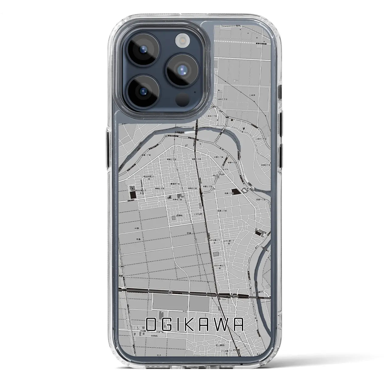 【荻川(新潟県)】地図柄iPhoneケース(MagSafeタイプ)