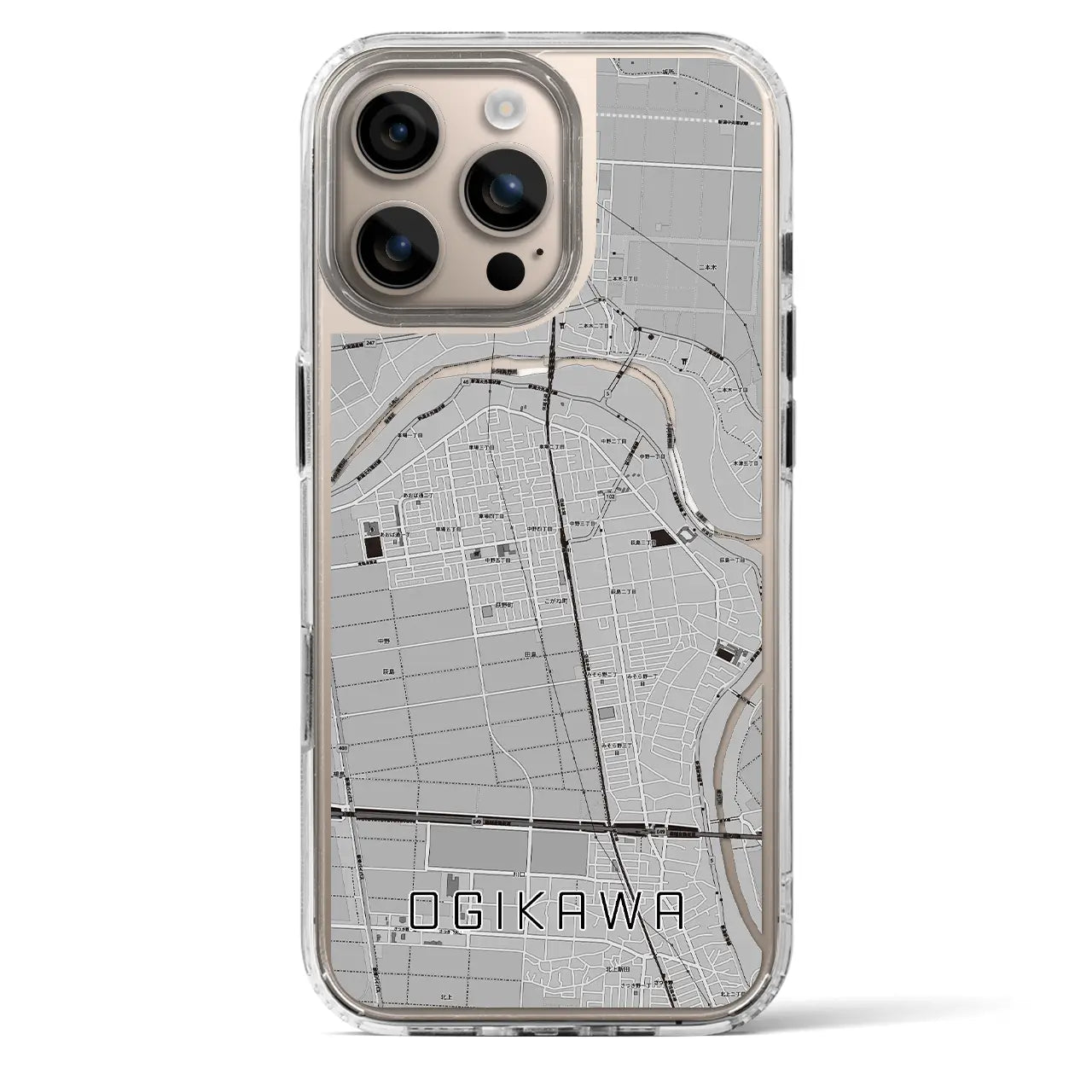 【荻川(新潟県)】地図柄iPhoneケース(MagSafeタイプ)