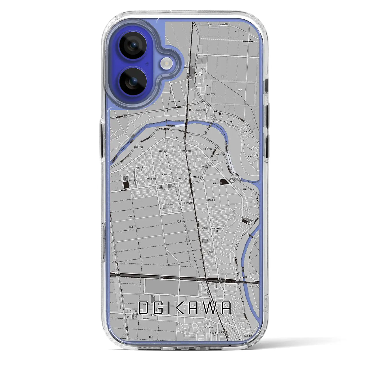 【荻川(新潟県)】地図柄iPhoneケース(MagSafeタイプ)