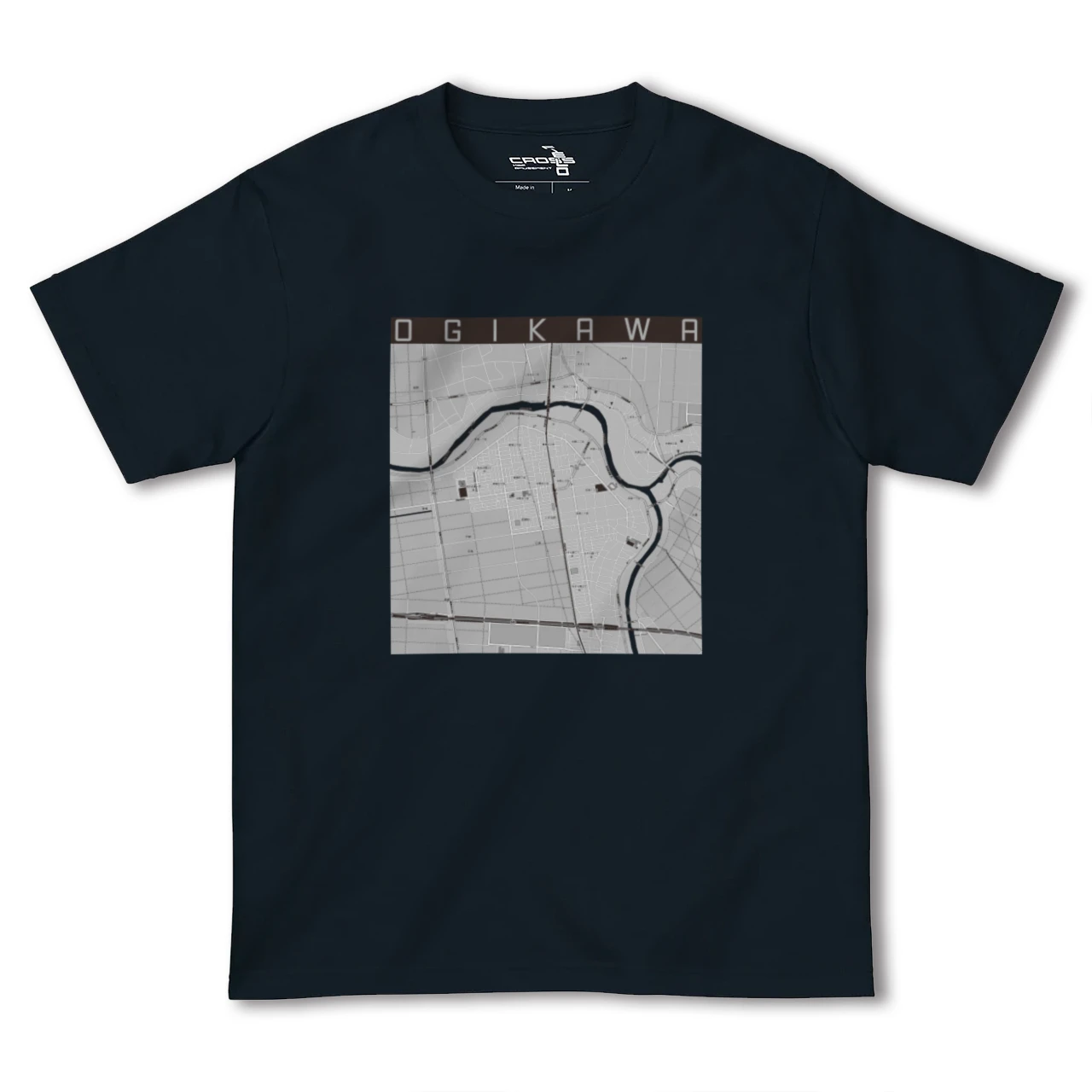 【荻川(新潟県)】地図柄ヘビーウェイトTシャツ