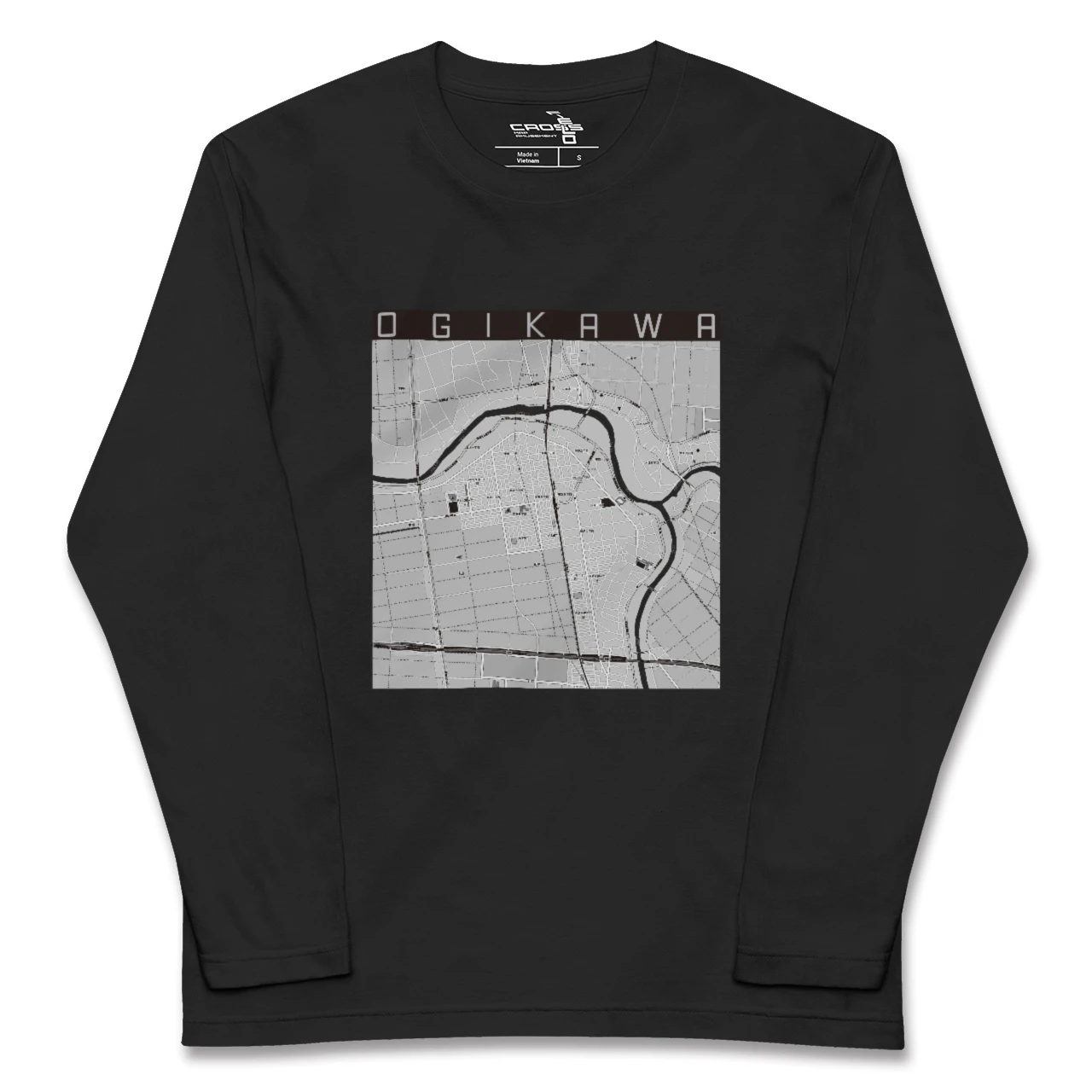 【荻川(新潟県)】地図柄ロングスリーブTシャツ
