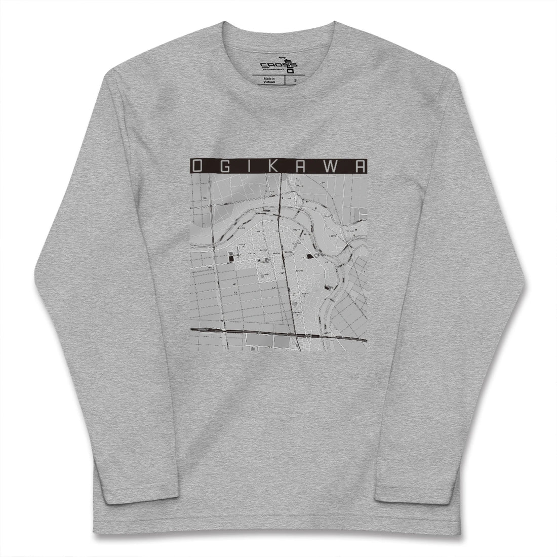 【荻川(新潟県)】地図柄ロングスリーブTシャツ