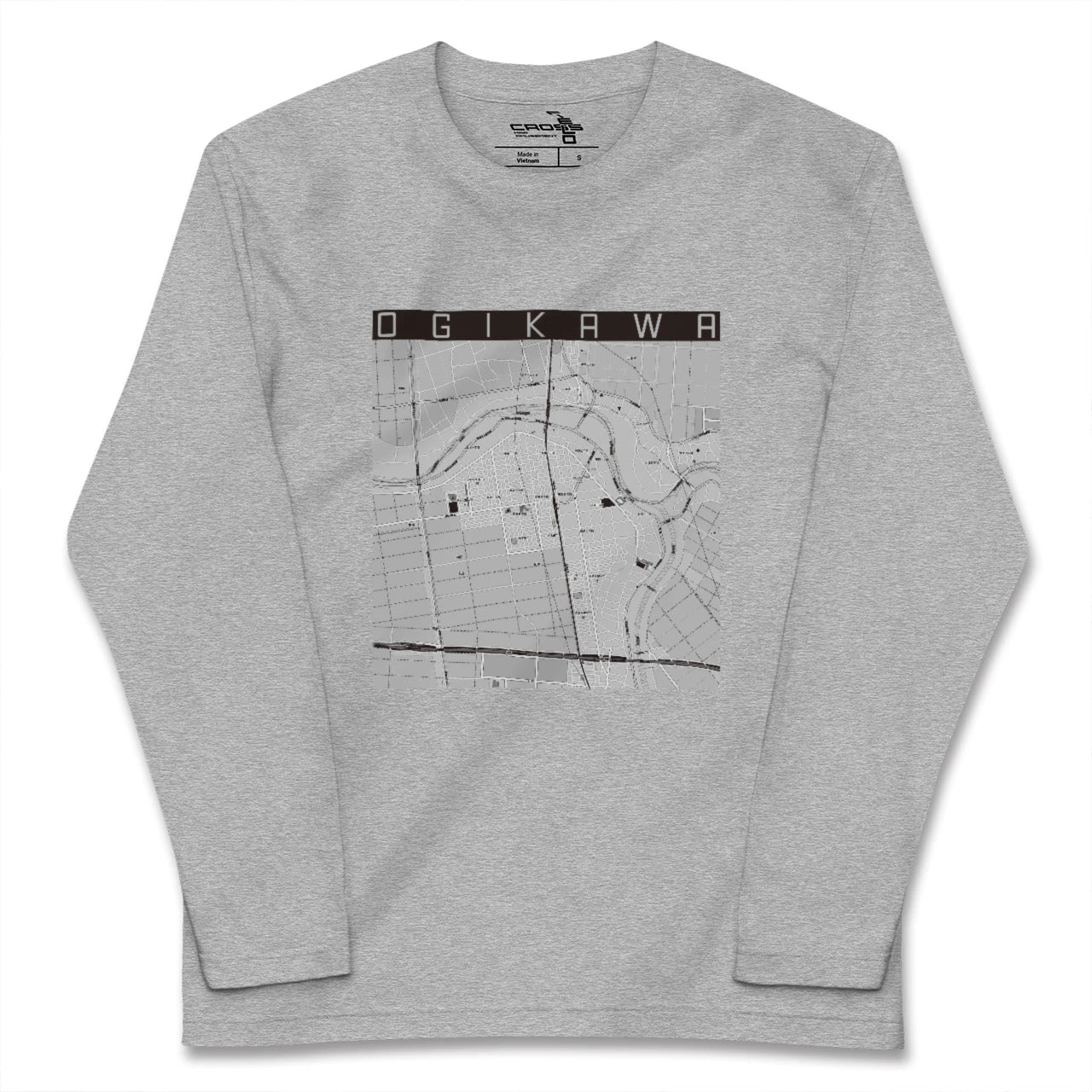 【荻川(新潟県)】地図柄ロングスリーブTシャツ