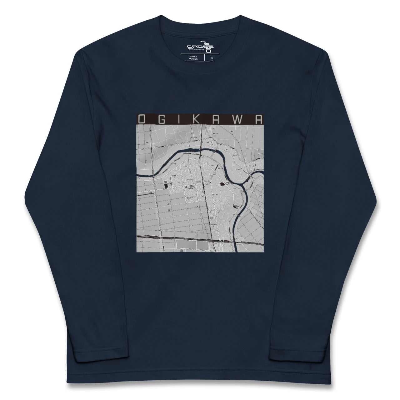 【荻川(新潟県)】地図柄ロングスリーブTシャツ