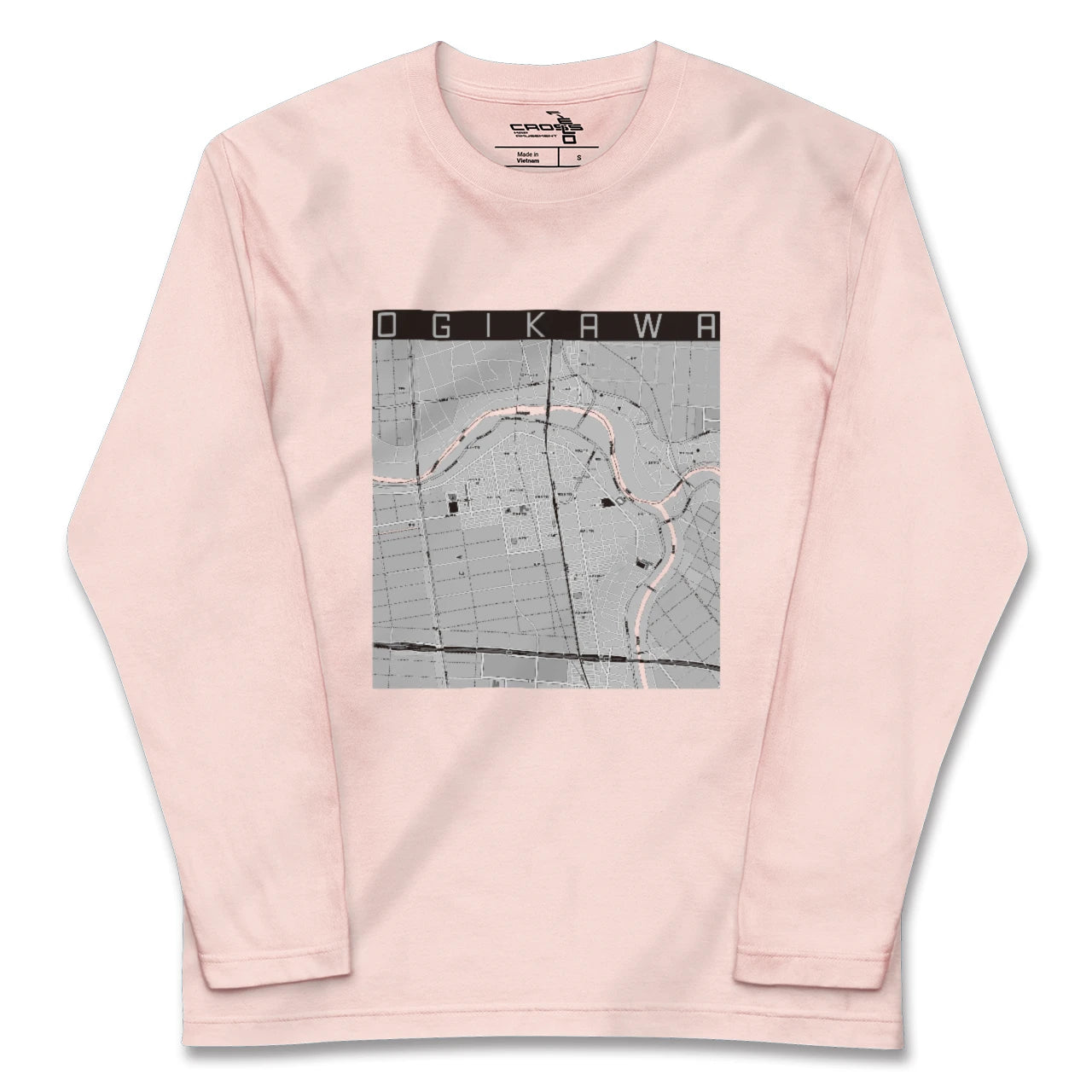【荻川(新潟県)】地図柄ロングスリーブTシャツ