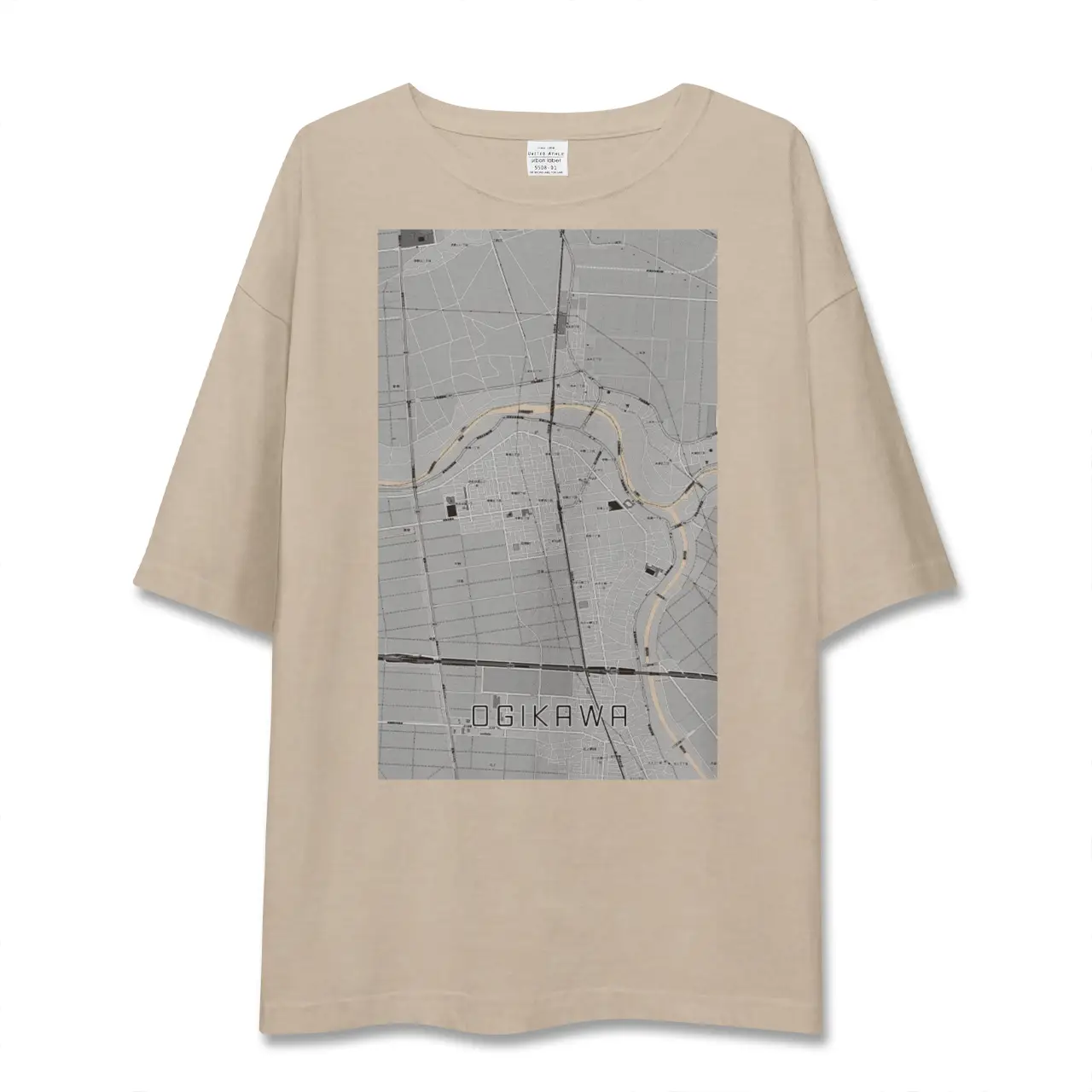 【荻川(新潟県)】地図柄ビッグシルエットTシャツ