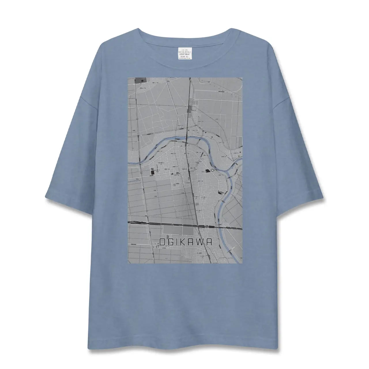 【荻川(新潟県)】地図柄ビッグシルエットTシャツ