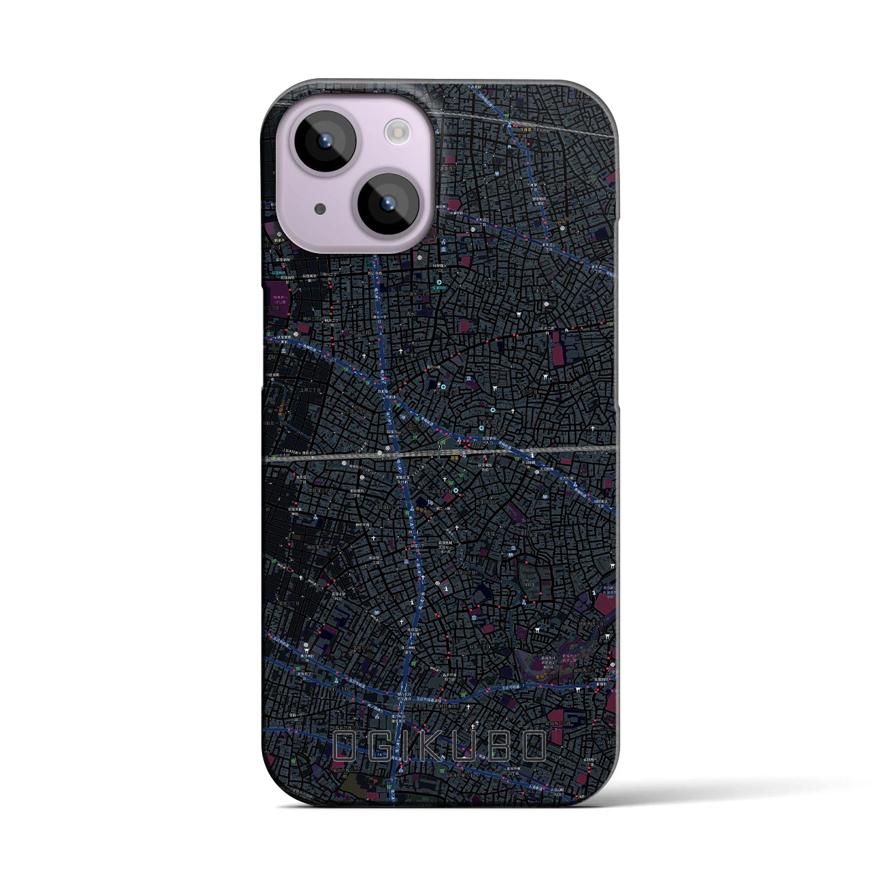 【荻窪2(東京都)】地図柄iPhoneケース(バックカバータイプ)