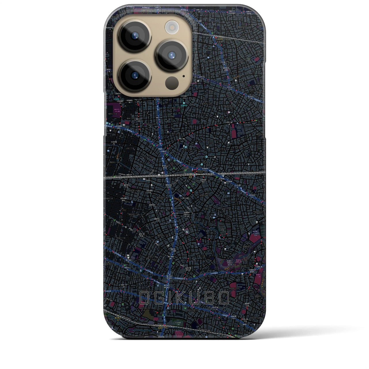 【荻窪2(東京都)】地図柄iPhoneケース(バックカバータイプ)