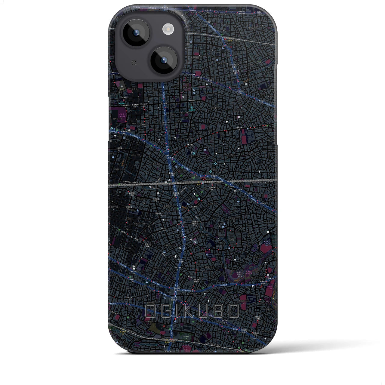 【荻窪2(東京都)】地図柄iPhoneケース(バックカバータイプ)