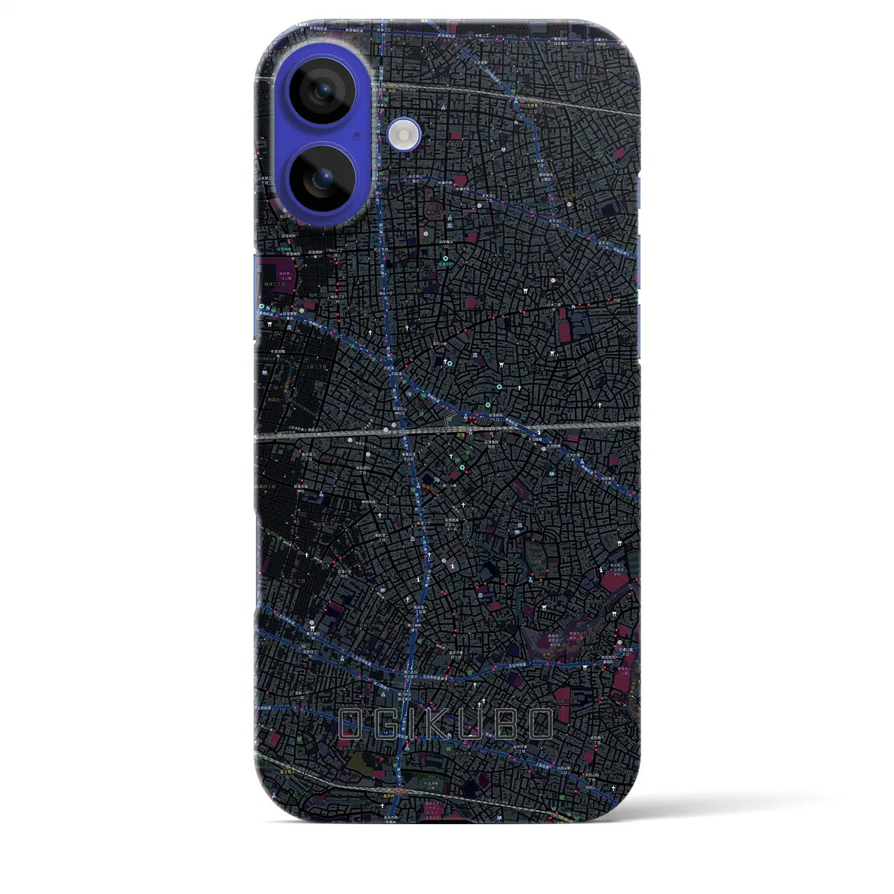 【荻窪2(東京都)】地図柄iPhoneケース(バックカバータイプ)