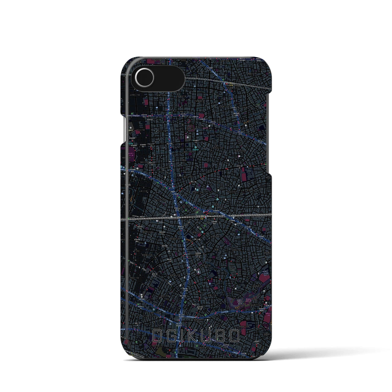 【荻窪2(東京都)】地図柄iPhoneケース(バックカバータイプ)