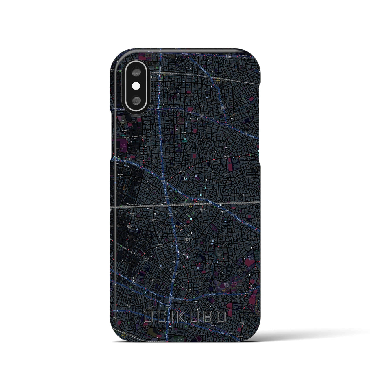 【荻窪2(東京都)】地図柄iPhoneケース(バックカバータイプ)