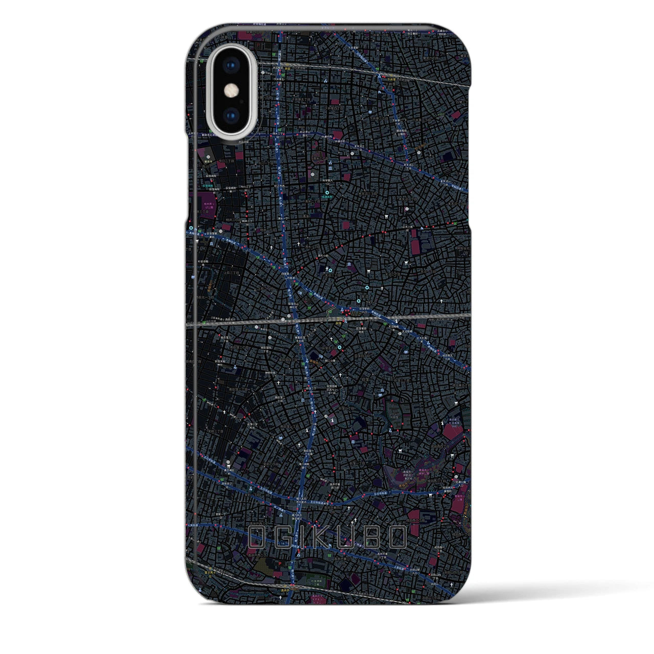 【荻窪2(東京都)】地図柄iPhoneケース(バックカバータイプ)