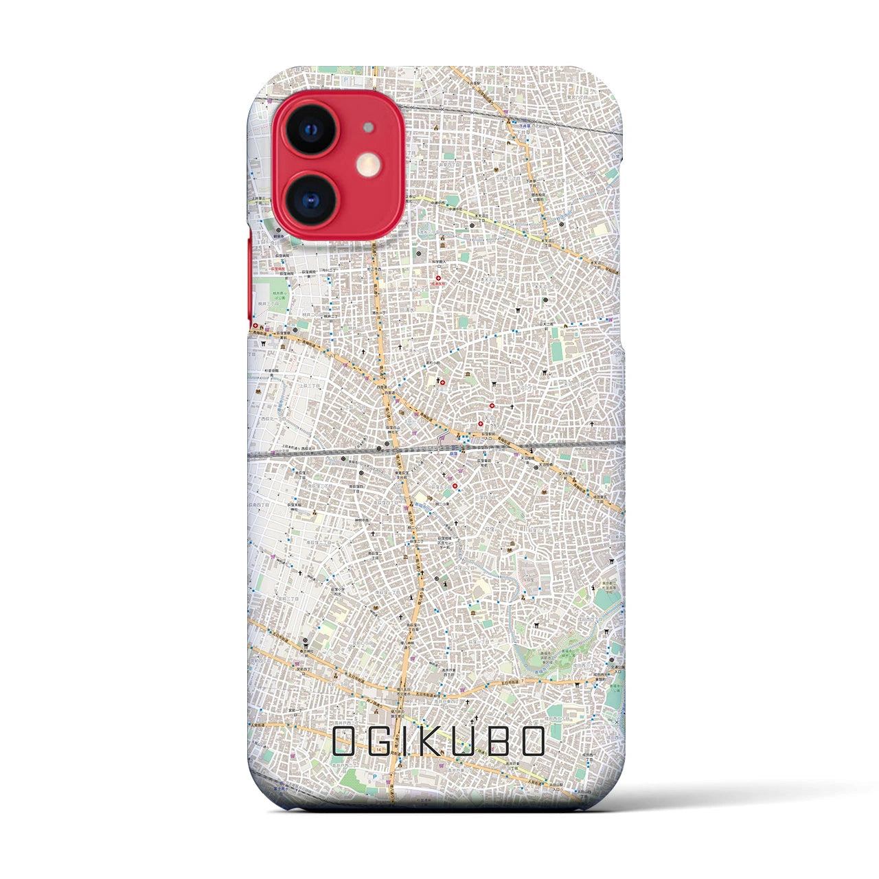 【荻窪2(東京都)】地図柄iPhoneケース(バックカバータイプ)