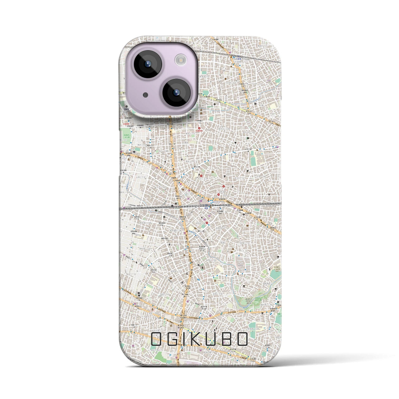 【荻窪2(東京都)】地図柄iPhoneケース(バックカバータイプ)