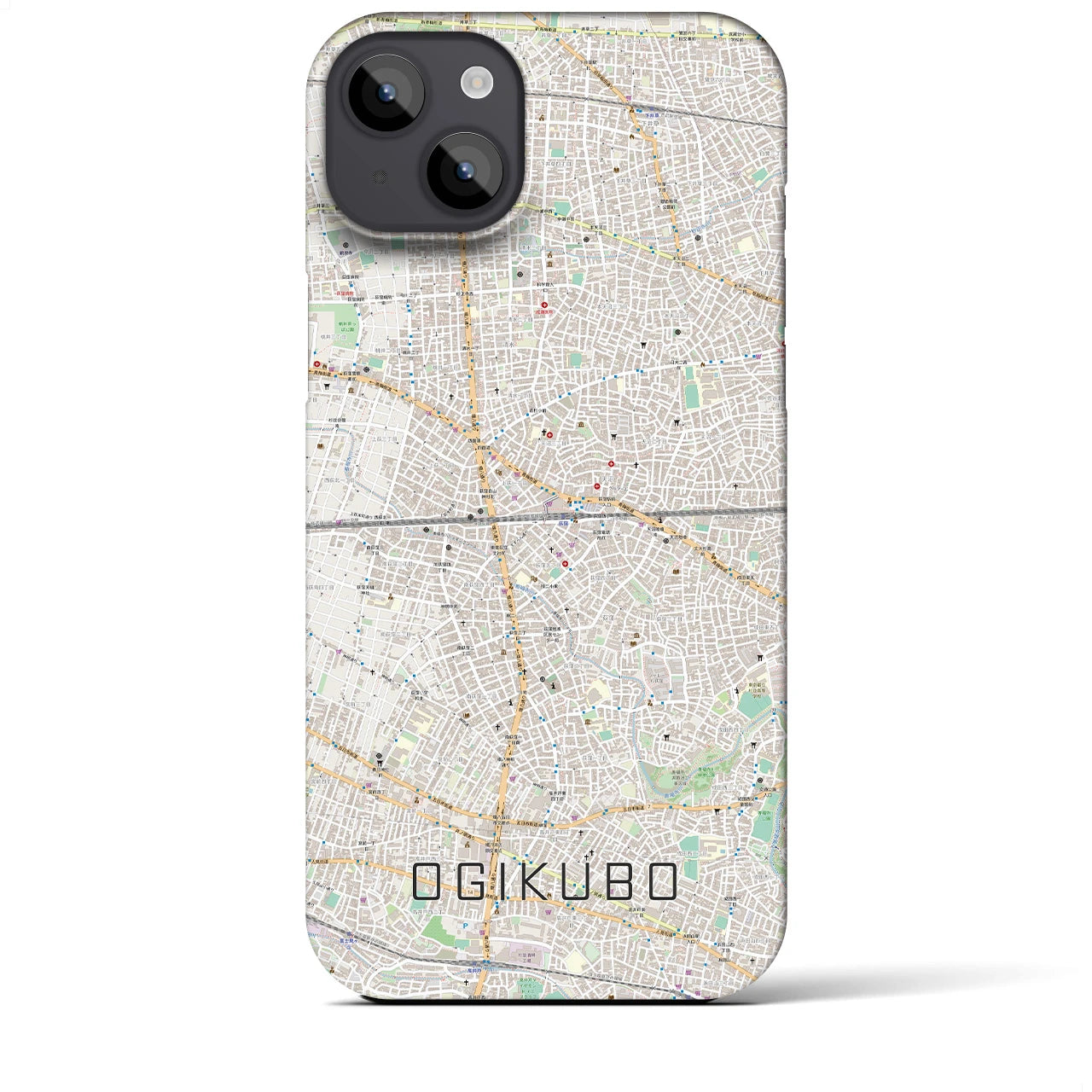 【荻窪2(東京都)】地図柄iPhoneケース(バックカバータイプ)