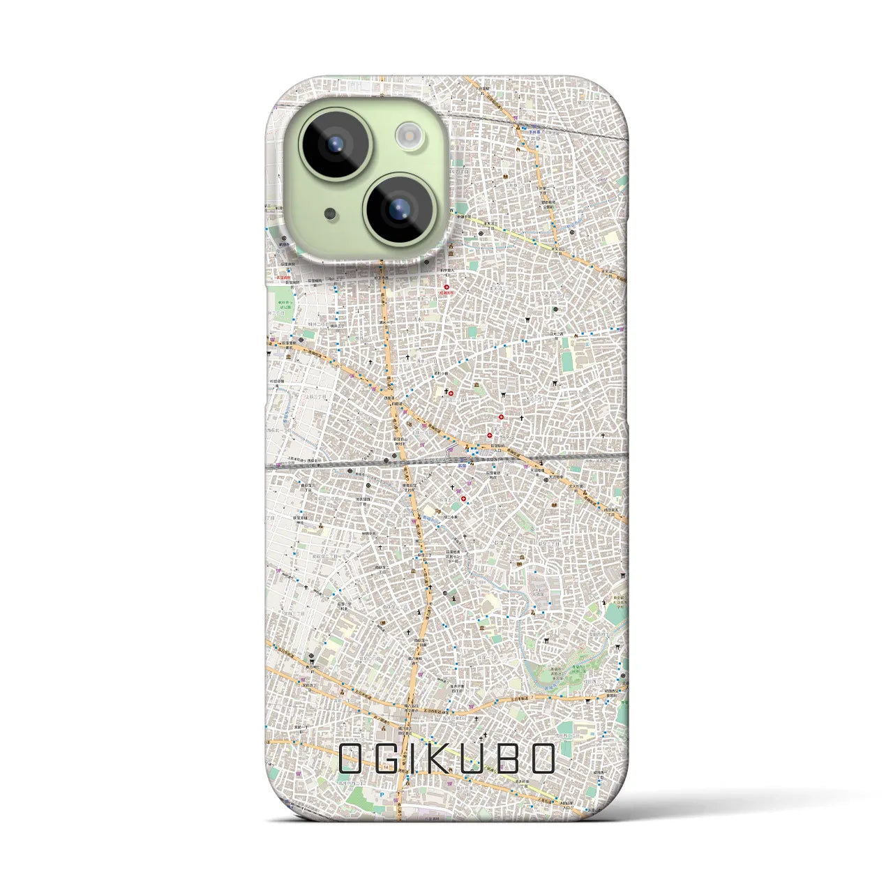 【荻窪2(東京都)】地図柄iPhoneケース(バックカバータイプ)